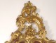 Large wall console shelf wood carved gilt painted Italy fruits XXth