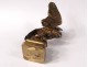 Seal stamp small sculpture bronze eagle seal XIXth century