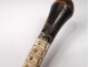 Canne de Cap Hornier captain vertebrae shark pommel wood 19th century