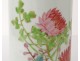 Vase Roll porcelain chinese birds flowers poem China signed XXth