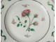 Plate porcelain Company of the Indies family green flowers butterflies XVIIIth