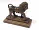 Small sculpture bronze lion of Médicis globe Restoration XIXth century