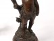 Pair sculptures bronze subjects two children cherubs Berthoz marble XIXth c.