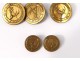 Lot 9 buttons venery hunting delivered cerf Everywhere J&#39;en Suis Normandy XIXth