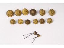 Lot 14 Buttons Uniform French Army Pilot Officer Wings XXth