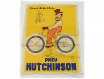 Advertising poster Hutchinson tire d&#39;ap. Mich Bouquet Paris 20th century