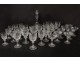 Service 32 glasses 1 carafe cut crystal Baccarat model Juvisy Elysée XXè