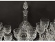 Service 32 glasses 1 carafe cut crystal Baccarat model Juvisy Elysée XXè