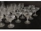 Service 32 glasses 1 carafe cut crystal Baccarat model Juvisy Elysée XXè