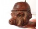 Pipe satyr wood carved head pig Kaiser Kultur trench hairy XXth