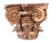 Corinthian capital column wood carved acanthus leaves 18th century