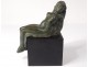 Sculpture bronze Lucile Passavant woman nude baigneuse Valsuani marble XXth