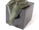 Sculpture bronze Lucile Passavant woman nude baigneuse Valsuani marble XXth