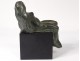 Sculpture bronze Lucile Passavant woman nude baigneuse Valsuani marble XXth