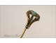 Pin tie in solid 18 carat gold Art Nouveau twentieth