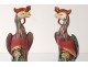 Pair sculptures Chinese porcelain birds phoenix China Chinese XIXth c.