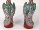 Pair sculptures Chinese porcelain birds phoenix China Chinese XIXth c.