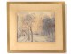 HST picture snowy landscape view Paris characters Demeurisse painting XXè