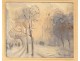 HST picture snowy landscape view Paris characters Demeurisse painting XXè