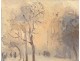 HST picture snowy landscape view Paris characters Demeurisse painting XXè