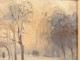 HST picture snowy landscape view Paris characters Demeurisse painting XXè