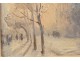 HST picture snowy landscape view Paris characters Demeurisse painting XXè