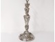 Foot of lamp bronze silver Christofle rocaille Louis XV candle holder XXth