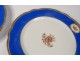 12 plates porcelain Paris Gille Young crown marquis Napoleon III 19è