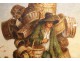 HST Character Painting wicker baskets nineteenth