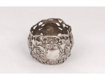 Round of towel silver alien 830 flowers silver 34gr XIXth century