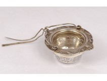 Sterling Silver Tea Minerve Goldsmith Soufflot Flowers Silver 53gr XIX