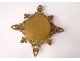 Reliquary brass gilded rhinestone True cross crown thorns reliquary XIXth century