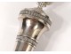 Pair candlestick torch candlesticks Empire solid silver 906gr XIXth