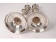 Pair candlestick torch candlesticks Empire solid silver 906gr XIXth