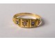 Ring alliance gold 18 karat diamond sapphires 2,76gr 1900 XXth century