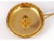 Episcopal hand bishop&#39;s candle holder golden bronze foliage XIXth century