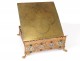 Lectern holder Bible church bronze gilt enamel evangelists flowers XIXth