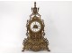 Gothic Clock bronze foliage cut Japy Napoleon III french clock XIXth