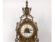 Gothic Clock bronze foliage cut Japy Napoleon III french clock XIXth