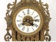 Gothic Clock bronze foliage cut Japy Napoleon III french clock XIXth