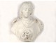 Large bust marble Carrara woman Pugi Brothers Florence Art Nouveau XIX