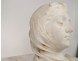 Large bust marble Carrara woman Pugi Brothers Florence Art Nouveau XIX