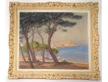 Great HST landscape view Antibes José Taggiasco Mediterranean South France XIXth