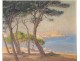 Great HST landscape view Antibes José Taggiasco Mediterranean South France XIXth