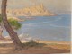 Great HST landscape view Antibes José Taggiasco Mediterranean South France XIXth