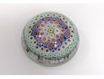 Sulfur paperweight crystal Baccarat millefiori flowers paperweight XIXth