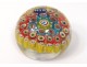 Sulphureous paperweight crystal Baccarat millefiori paperweight 1858