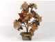 Decorative bouquet flowers agate hard stones XIXth century