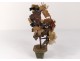 Decorative bouquet flowers agate hard stones XIXth century