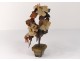 Decorative bouquet flowers agate hard stones XIXth century